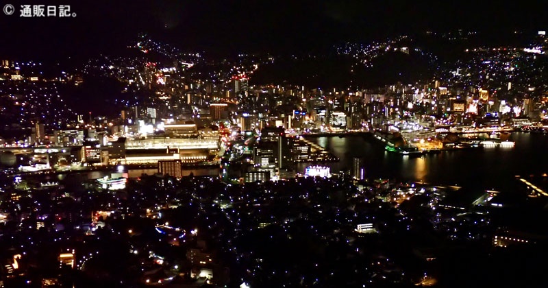 稲佐山山頂展望台から見下ろす長崎 1000万ドルの夜景