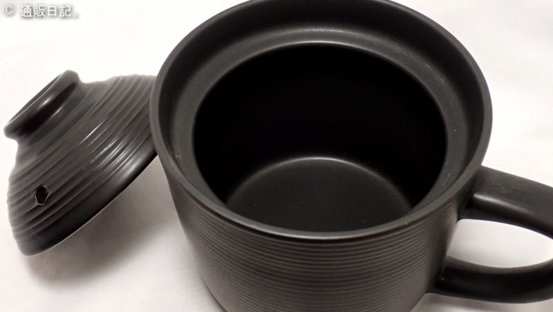 カクセー 電子レンジ専用炊飯陶器 楽炊御膳 本体と蓋だけのシンプル構造